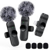 Picture of VEZQUA Lapel Microphone for iPhone and iPad,Clip on Microphone with Noise Reduction for Recording,Interviews,Live Streaming,Podcast,Content Creator,Vlog,TikTok,YouTube 2 Pack