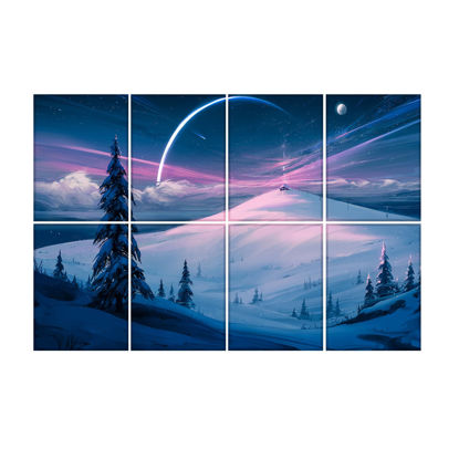 Picture of BUBOS 8 Pack Art Acoustic Panels Self-adhesive Soundproof Wall Panels,48X32Inches Sound Absorbing Panels,Decorative Acoustical Wall Panels, Acoustic Treatment for Recording Studio(Art 01)