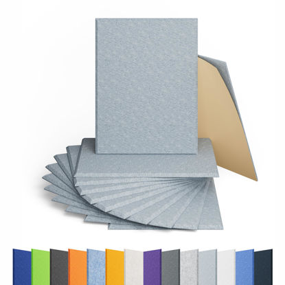 Picture of Amantech 12 Pack Acoustic Panels Self Adhesive Sound Proof Foam, High Density Sound Acoustic Panel, 16X12X0.4 Inch Rectangle Panels in Home, Office, Reccording Room, Studio,and more(Premium Grey)