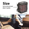 Picture of SIBOFUEGO Cute Car Trash Can with Lid - Leak Proof Bag Hanging Waterproof Garbage Storage Pockets Multipurpose Collapsible Organizer, 2.5 Gallons (Black Leopard)