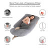 Picture of ALLOPERA Pregnancy Pillow, Full Body Maternity Pillow 57 inch, with Removable Washable Cover - Sleep Support for Legs, Back, Neck, Shoulder, HIPS, Belly for Pregnent Women, Velvet Cover(Grey)