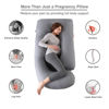 Picture of ALLOPERA Pregnancy Pillow, Full Body Maternity Pillow 57 inch, with Removable Washable Cover - Sleep Support for Legs, Back, Neck, Shoulder, HIPS, Belly for Pregnent Women, 100% Cotton