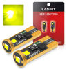 Picture of LASFIT194 LED Bulb, Extremely Bright T10 168 2825 W5W Wedge 3030 Chipsets 400 Lumens, Error Free for Car Interior Dome Map Door Courtesy Lights, Golden Yellow，12-24V