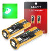 Picture of LASFIT 194 168 T10 2825 W5W LED Bulb Canbus Error Free,3030 Chipsets Error Free for Car Interior Dome Map Door Courtesy Lights, Non-Polarity 400LM 6000K Extremely Bright Green Color