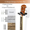 Picture of Onmiwod Guitar Wall Mount 3 Pack, White Hardwood Guitar Hanger, U-Shaped Guitar Wall Hanger Mount, Guitar Holder Hook Stand Wall for Acoustic, Electric Guitar, Banjo, Bass, for Guitar Player Men Boy