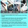 Picture of Soft Fluffy Wool Sheepskin car Steering Wheel Cover for Girls Women Universal car 14 1/2-15 1/2inchs (Claret)