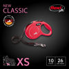 Picture of FLEXI New Classic Tape Retractable Dog Leash for Small Dogs Upto 26 lbs. - 10 ft., Red | Tangle Free Pet Walking Leash with One-Handed Brake, Pause, Lock|German Quality Product