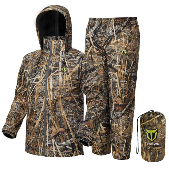 Picture of TIDEWE Rain Suit, Waterproof Breathable Lightweight Rainwear (Next Camo Evos Size M)