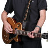 Picture of Nefelibata Guitar Strap, Flower Embroidery Guitar Straps with Head Cowhide Leather Ends for Bass, Electric & Acoustic Guitars, Come with Free Strap Button, 1 Pair Strap Locks and 4 Guitar Picks