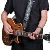 Picture of Nefelibata Guitar Strap, Vintage Embroidered Cotton Guitar Straps with Head Cowhide Leather Ends for Bass, Electric & Acoustic Guitar, with Strap Button, 1 Pair of Strap Locks and 4 Guitar Picks