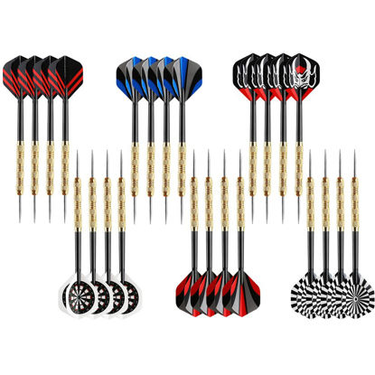 Picture of Accmor Steel Tip Darts, Professional Metal Darts, Darts Metal Tip Set, Metal Darts for Dartboard,24 pcs