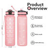 Picture of Hyeta 32 oz Water Bottles with Times to Drink and Straw, Motivational Water Bottle with Time Marker, Leakproof, Drinking Sports Water Bottle for Fitness, Gym and Outdoor