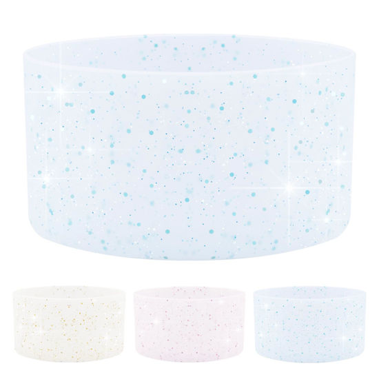 Picture of WORBSS Glitter Silicone Boot, Compatible with Stanley Tumbler H2.0 20 30 40oz & Hydro Flask 18-24oz, Accessories for Wide Mouth Water Bottles Protector Bottom Sleeve Cover Bumper As the Best Gfit
