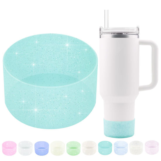 Picture of WORBSS Glitter Silicone Boot, Compatible with Stanley Tumbler H2.0 20 30 40oz & Hydro Flask 18-24oz, Accessories for Wide Mouth Water Bottles Protector Bottom Sleeve Cover Bumper As the Best Gfit