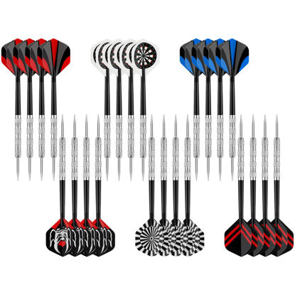Picture of Accmor Steel Tip Darts, Professional Metal Darts, Darts Metal Tip Set, Metal Darts for Dartboard,24 pcs