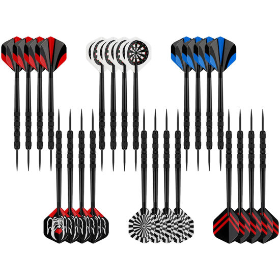 Picture of Accmor Steel Tip Darts, Professional Metal Darts, Darts Metal Tip Set, Metal Darts for Dartboard,24 pcs