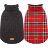 Picture of Kuoser Warm Dog Coat, Reversible Dog Jacket Waterproof Dog Winter Coat British Style Plaid Dog Clothes Pet Dog Cold Weather Coats Cozy Snow Jacket Vest for Small Medium Large Dogs Bright Red 3XL