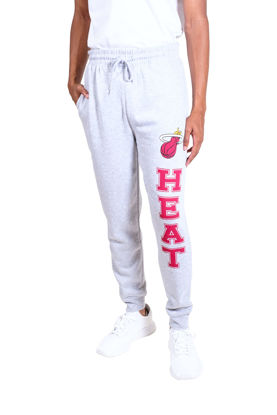 Picture of Ultra Game NBA Official Men’s Super Soft Game Day Jogger Sweatpants - Unisex, Miami Heat, Heather Gray, Medium