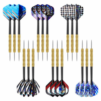 Picture of Accmor Steel Tip Darts, Professional Metal Darts, Darts Metal Tip Set, Metal Darts for Dartboard,18 pcs