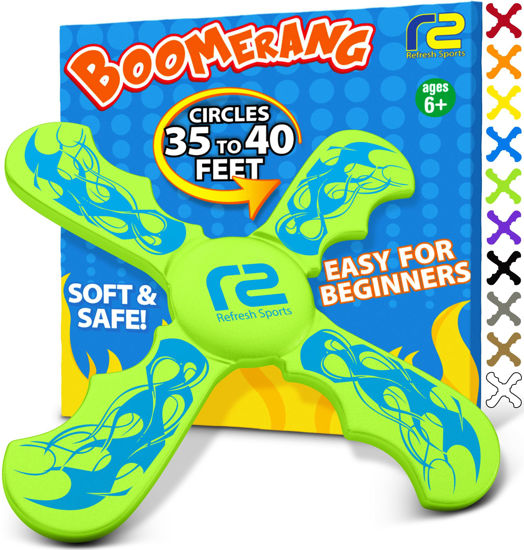 Picture of Fun Boomerang - Easter Basket Stuffers for Kids - Soft & Easy to Use - Easter Gifts for Boys & Girls All Ages - Best Boy Gifts for 6 7 8 9 10 Year Old Boys + 2025 Top Toys for Age 8-12 Boy Gift Ideas