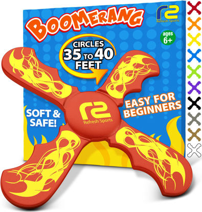 Picture of Boomerang Outdoor Toys - Valentines Day Gifts For Kids - Fun & Easy To Use - Easter Basket Stuffers for Kids 6 7 8 9 10 11 12 Year Old - Best Easter Gifts For 8 Year Old Boys - Toy Ideas for All Ages