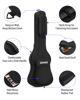 Picture of Donner 47 Inch Bass Guitar Case, 0.4 Inch Thick Padding Sponge 600D Ripstop Waterproof Nylon Soft Electric Bass Guitar Gig Bag with 3 Pockets and Back Hanger Loop, Black