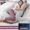 Picture of MOON PINE Pregnancy Pillow, U Shaped Full Body Pillow for Maternity Support, Sleeping Pillow with Cover for Pregnant Women (Grey Blue)