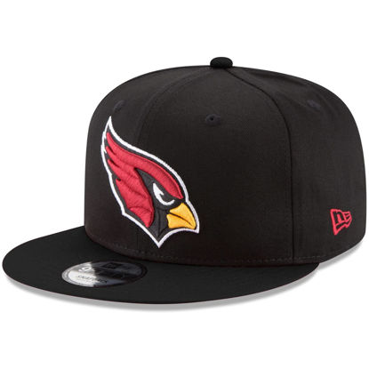 Picture of New Era NFL 9FIFTY Team Color Adjustable Snapback Hat Cap - One Size (US, Alpha, One Size, Arizona Cardinals - Black)