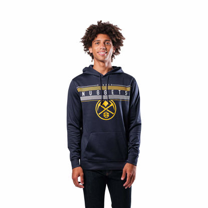 Picture of Ultra Game NBA Official Men’s Super Soft Midtown Hoodie Pullover Sweatshirt - Unisex, Denver Nuggets, Team Color, Medium