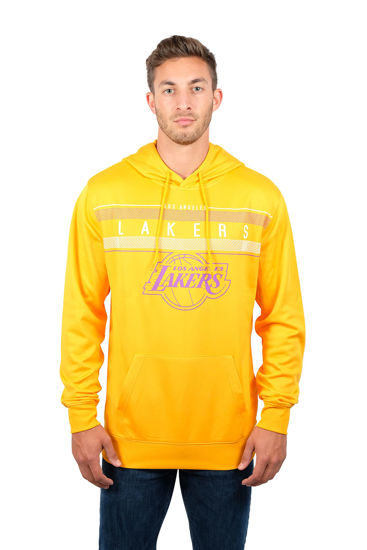 Picture of Ultra Game NBA Official Men’s Super Soft Midtown Hoodie Pullover Sweatshirt - Unisex, Los Angeles Lakers, Team Color, Medium