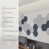 Picture of Amantech 12 Pack Acoustic Panels Self Adhesive Sound Proof Foam, High Density Sound Acoustic Foam Panel, 12X10.23X0.4 Inch Hexagon Wall Panels in Home,Office,Reccording Room,Studio(Moonlight Grey)