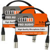 Picture of Gearlux XLR Microphone Cable, Fully Balanced, Male to Female, 3.2 Feet - 2 Pack