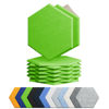 Picture of Amantech 12 Pack Acoustic Panels Self Adhesive Sound Proof Foam, High Density Sound Acoustic Foam Panel, 12 X 10.23 X 0.4 Inch Hexagon Wall Panels in Home,Office,Reccording Room,Studio (Fruit Green)…