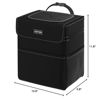 Picture of HOTOR Car Trash Can - 3.5 Gallon Ultra Large Car Organizer and Storage with Adjustable Straps & Magnetic Snaps, Waterproof Car Accessory for Interior Car Storage with Unrestricted Placement (Black)