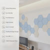 Picture of Amantech 12 Pack Acoustic Panels Self Adhesive Sound Proof Foam, High Density Sound Acoustic Foam Panel, 12X10.23X0.4 Inch Hexagon Wall Panels in Home,Office,Reccording Room,Studio(Sky Blue)