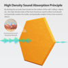 Picture of Amantech 12 Pack Acoustic Panels Self Adhesive Sound Proof Foam, High Density Sound Acoustic Foam Panel, 12X10.23X0.4 Inch Hexagon Wall Panels in Home, Office, Reccording Room, Studio(Orange)
