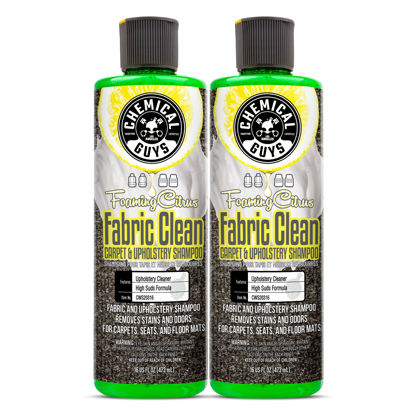 Picture of Chemical Guys CWS2031602 Foaming Citrus Fabric Clean Carpet & Upholstery Shampoo & Odor Eliminator (Car Carpets, Seats & Floor Mats), Safe for Cars, Home, Office, & More , 16 fl oz, 2 Pack