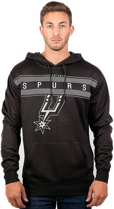 Picture of Ultra Game NBA Official Men’s Super Soft Midtown Hoodie Pullover Sweatshirt - Unisex, San Antonio Spurs, Black, Large