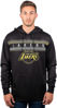 Picture of Ultra Game NBA Official Men’s Super Soft Midtown Hoodie Pullover Sweatshirt - Unisex, Los Angeles Lakers, Black, X-Large