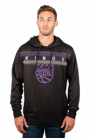 Picture of Ultra Game NBA Official Men’s Super Soft Midtown Hoodie Pullover Sweatshirt - Unisex, Sacramento Kings, Black, XX-Large