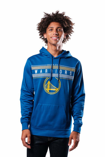 Picture of Ultra Game NBA Official Men’s Super Soft Midtown Hoodie Pullover Sweatshirt - Unisex, Golden State Warriors, Team Color, Small