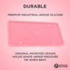 Picture of Rightcar Solutions Silicone License Plate Frames | The Original Premium Grade Silicone Car Plate Frame | Rust Proof, Rattle Proof, Weather Proof License Plate Holder (Pink)