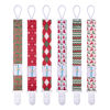 Picture of Babygoal Christmas Pacifier Clips, 6 Pack Binky Paci Holder and Leash for Boys and Girls Fits for Most Pacifier, Binkie Styles & Baby Teethers & Toys and Xmas Gift 6PB19