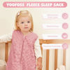 Picture of Yoofoss Fleece Baby Sleep Sack 18-24 Months with Plush Dots, TOG 1.5 Baby Wearable Blanket with 2-Way Zipper, Cotton Toddler Sleeping Sack Fleece