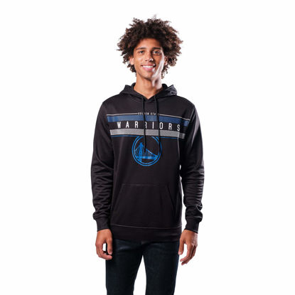 Picture of Ultra Game NBA Official Men’s Super Soft Midtown Hoodie Pullover Sweatshirt - Unisex, Golden State Warriors, Black, X-Large