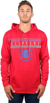 Picture of Ultra Game NBA Official Men’s Super Soft Midtown Hoodie Pullover Sweatshirt - Unisex, Los Angeles Clippers, Team Color, Small