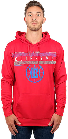 Picture of Ultra Game NBA Official Men’s Super Soft Midtown Hoodie Pullover Sweatshirt - Unisex, Los Angeles Clippers, Team Color, Small
