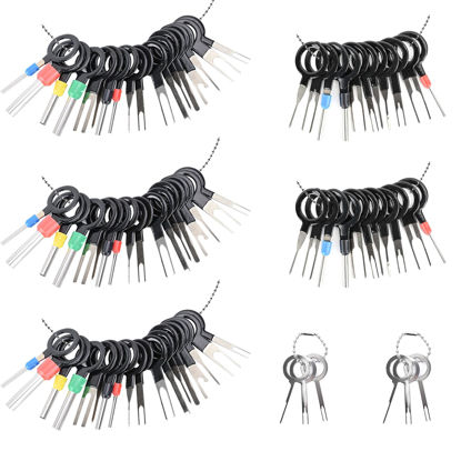 Picture of Terminal Removal Tool Kit 82 Pcs Depinning Tool Electrical Connector Pin Removal Tool Kit Pin Extractor Tool Set Wire Terminal Release Tool for Automotive Car Household Devices