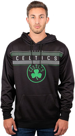 Picture of Ultra Game NBA Official Men’s Super Soft Midtown Hoodie Pullover Sweatshirt - Unisex, Boston Celtics, Black, Medium