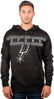 Picture of Ultra Game NBA Official Men’s Super Soft Midtown Hoodie Pullover Sweatshirt - Unisex, San Antonio Spurs, Black, Medium